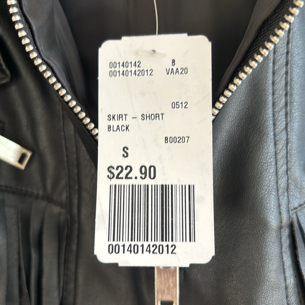 NWT Black Faux Leather Skirt - Picture 9 of 13